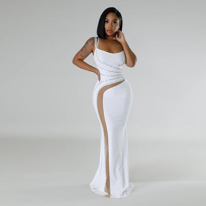 Sling Rhinestone Evening Dress - Brinxx Couture