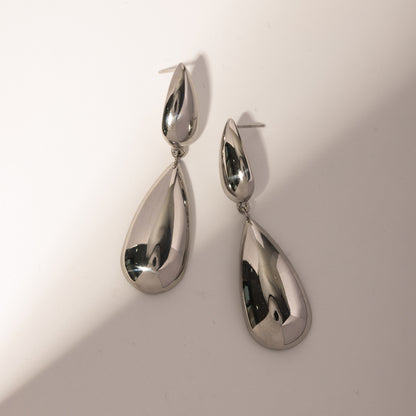 A stylish Elegant Stainless Steel Dangle Earrings for women. this piece adds a touch of elegance to your outfit - Brinxx Couture