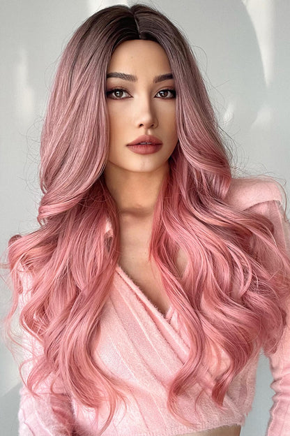 Fashion Wave Synthetic Long Wigs in Pink 26'' - Brinxx Couture