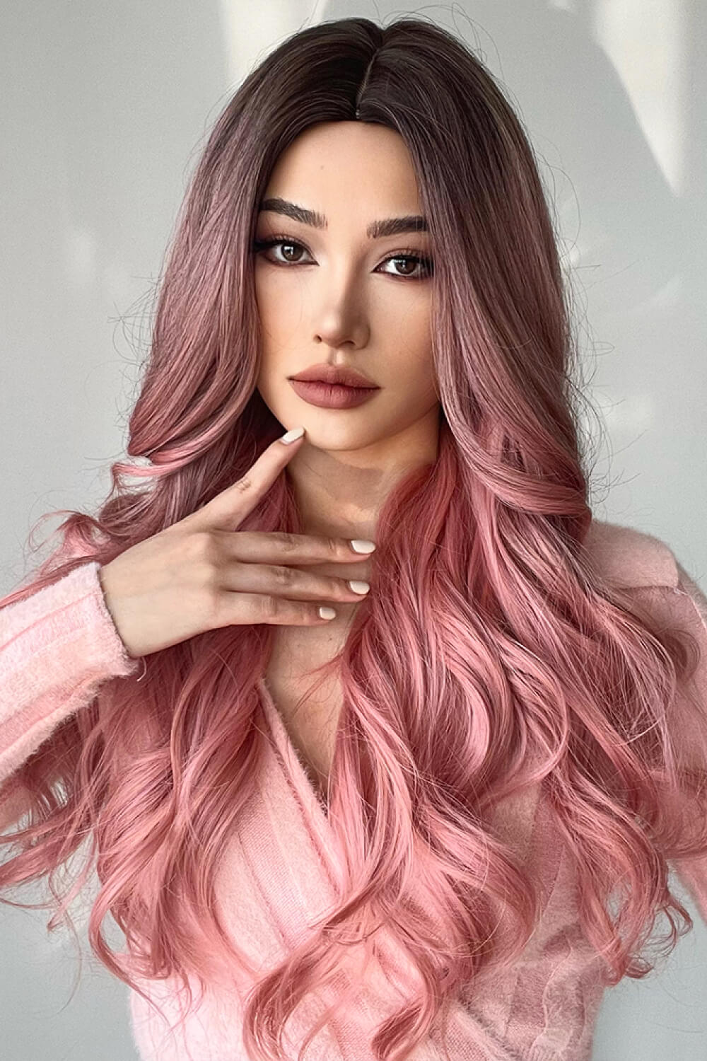 Fashion Wave Synthetic Long Wigs in Pink 26'' - Brinxx Couture