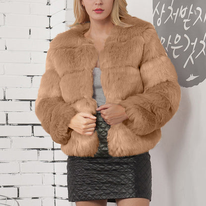 A stylish Faux Fur Short Coat for women. this piece adds a touch of elegance to your outfit - Brinxx Couture