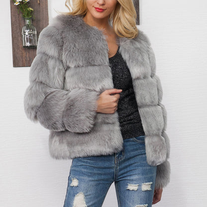 A stylish Faux Fur Short Coat for women. this piece adds a touch of elegance to your outfit - Brinxx Couture