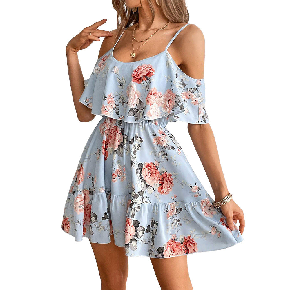 Floral Ruffled Cami Dress - Brinxx Couture