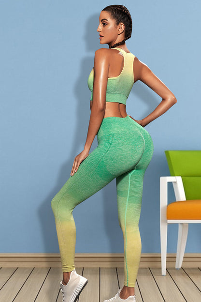 Gradient Sports Tank and Leggings Set - Brinxx Couture