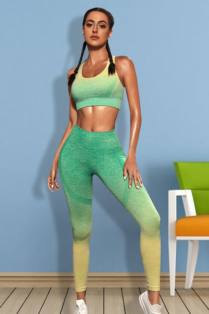 Gradient Sports Tank and Leggings Set - Brinxx Couture