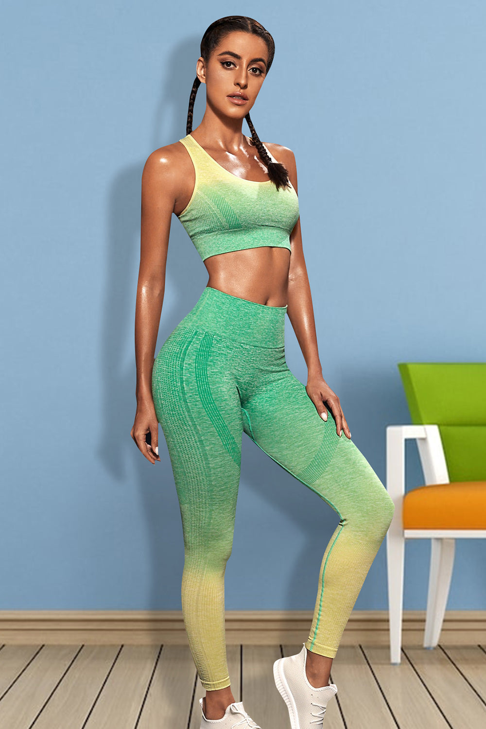 Gradient Sports Tank and Leggings Set - Brinxx Couture