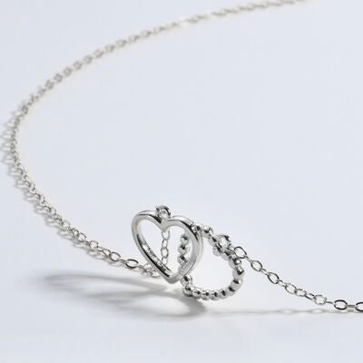 Heart Shape Spring Ring Closure Necklace - Brinxx Couture