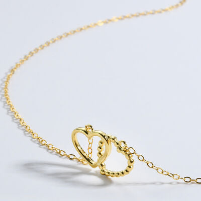 Heart Shape Spring Ring Closure Necklace - Brinxx Couture