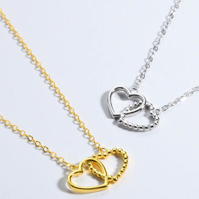 Heart Shape Spring Ring Closure Necklace - Brinxx Couture