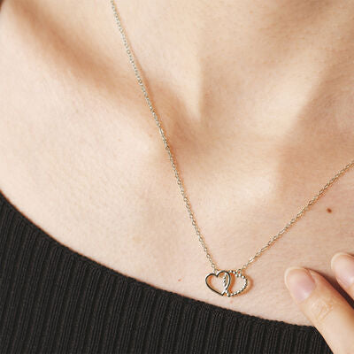 Heart Shape Spring Ring Closure Necklace - Brinxx Couture