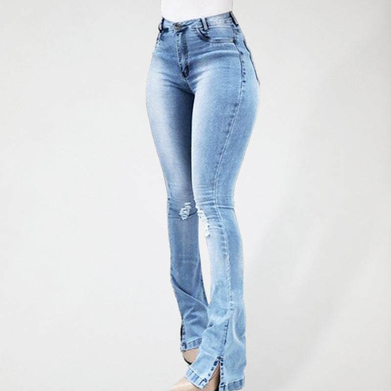 High Waist Flare Jeans - Brinxx Couture