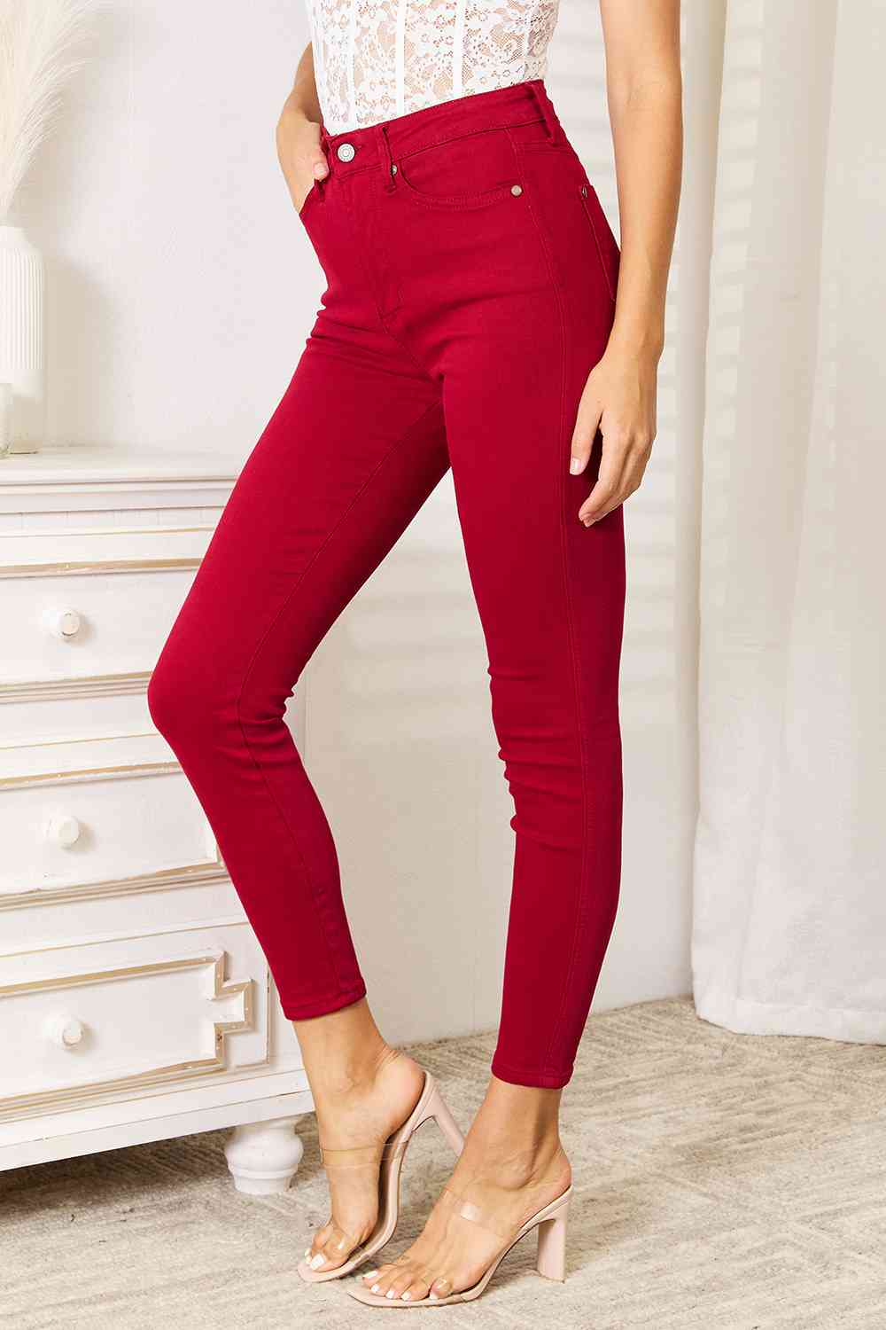 High Waist Tummy Control Skinny Jeans - Brinxx Couture