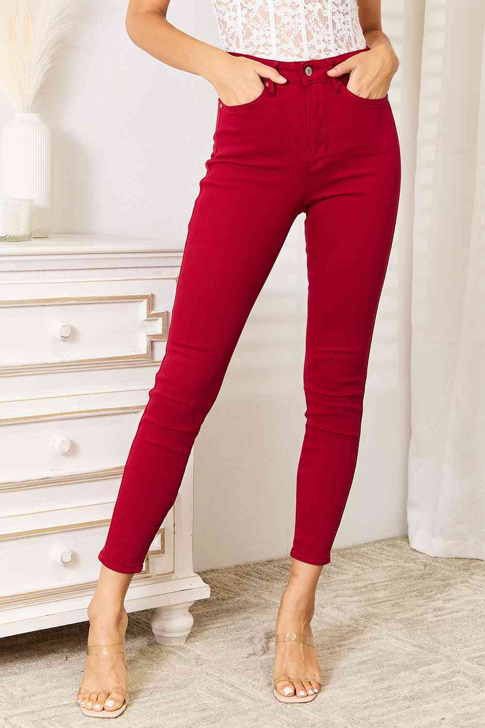 High Waist Tummy Control Skinny Jeans - Brinxx Couture