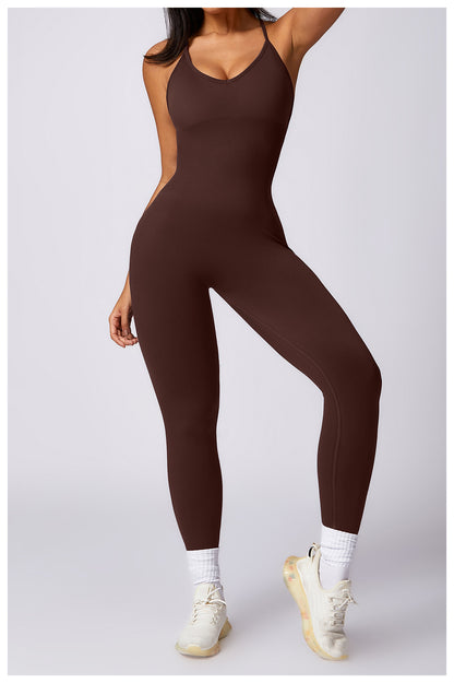 Hollow Cutout out Yoga Jumpsuit - Brinxx Couture