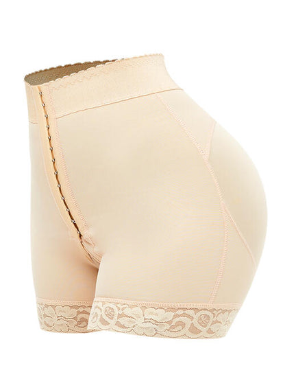 Lace Detail Hook-and-Eye Shaping Shorts - Brinxx Couture