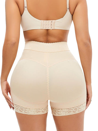 Lace Detail Hook-and-Eye Shaping Shorts - Brinxx Couture