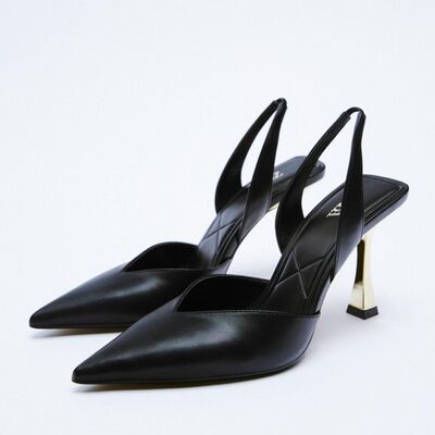 Leather Point Toe Stiletto Heels - Brinxx Couture