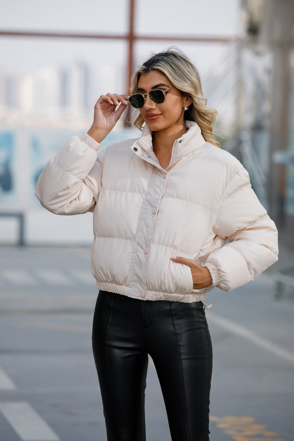 Long Sleeve Puffer Jacket - Brinxx Couture