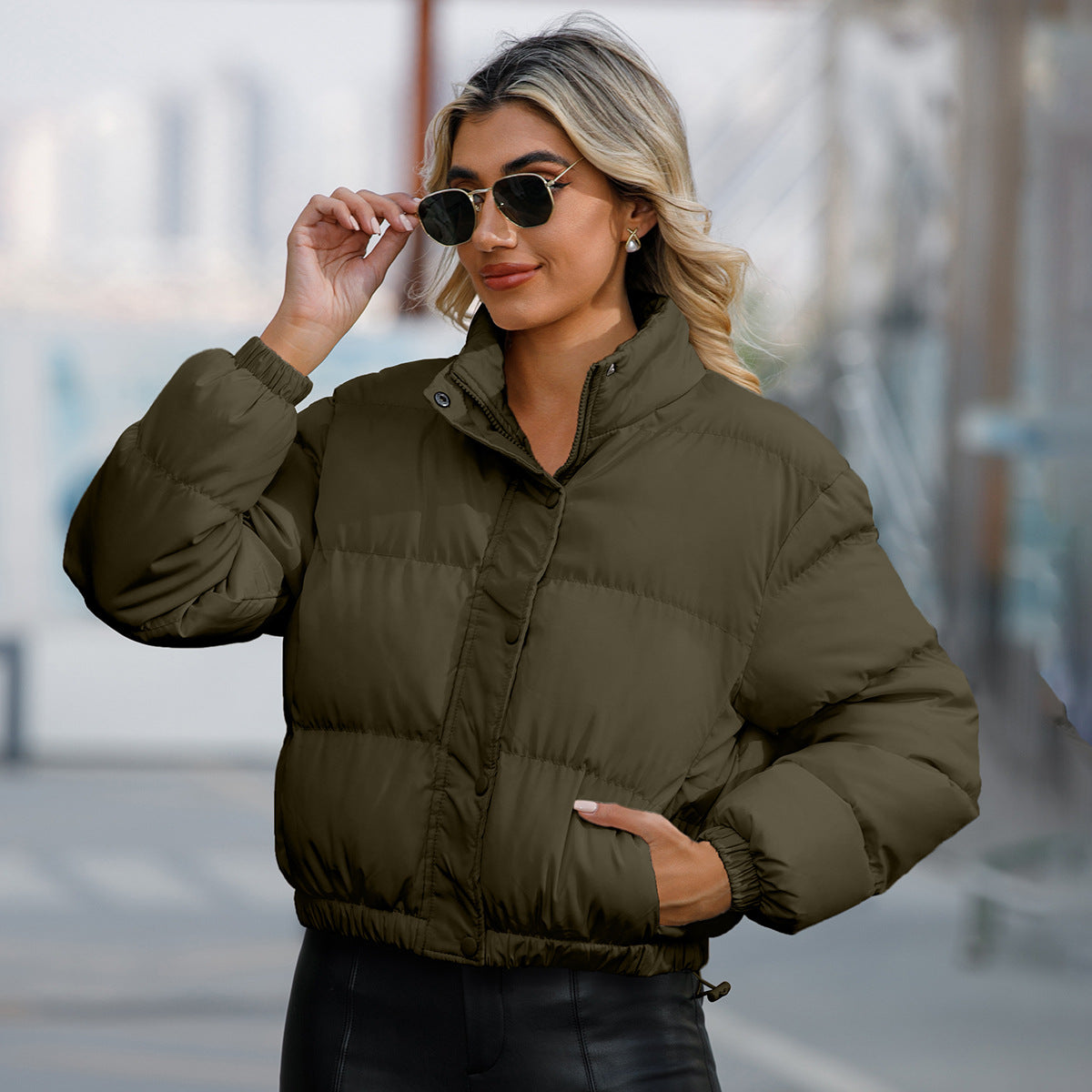 Long Sleeve Puffer Jacket - Brinxx Couture