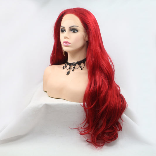 A stylish Long Wavy Lace Front Wig 24" - Synthetic for women. this piece adds a touch of elegance to your outfit - Brinxx Couture