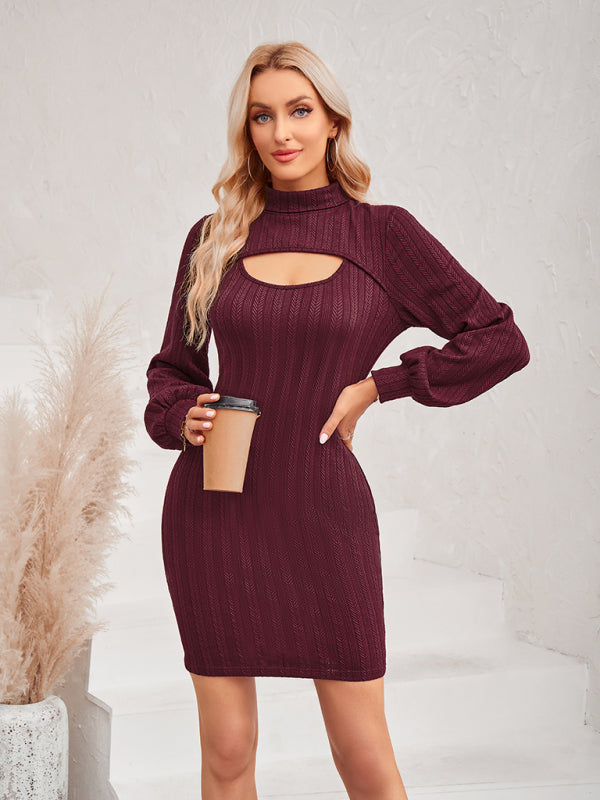 Long-sleeved hip dress - Brinxx Couture