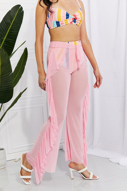 Mesh Ruffle Cover-Up Pants - Brinxx Couture