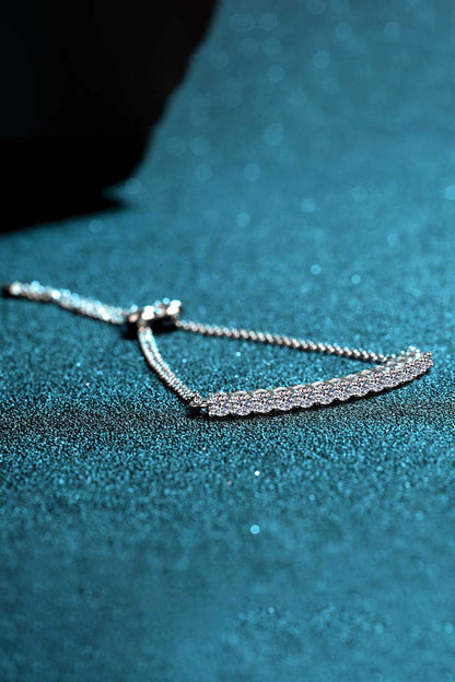 Moissanite Sterling Silver Bracelet - Brinxx Couture