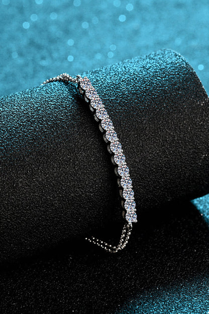 Moissanite Sterling Silver Bracelet - Brinxx Couture