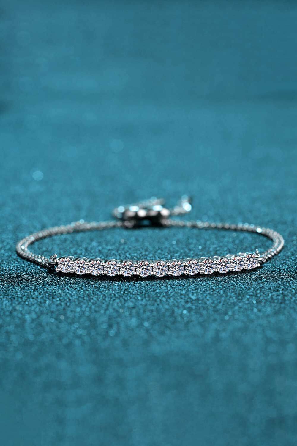 Moissanite Sterling Silver Bracelet - Brinxx Couture