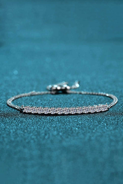 Moissanite Sterling Silver Bracelet - Brinxx Couture