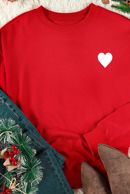 NAUGHTY NICE Heart Graphic Sweatshirt - Brinxx Couture