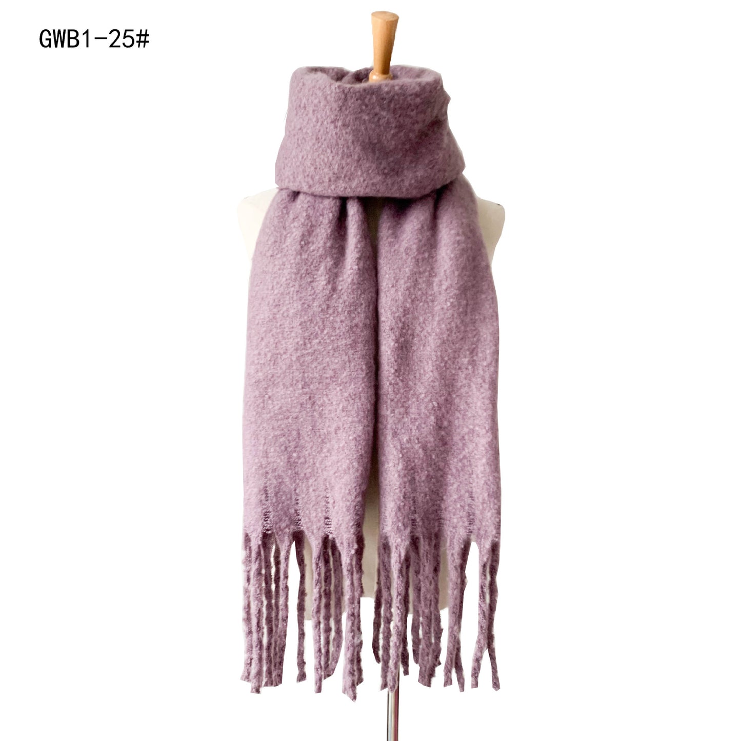 Tassel Solid Color Scarf - Brinxx Couture