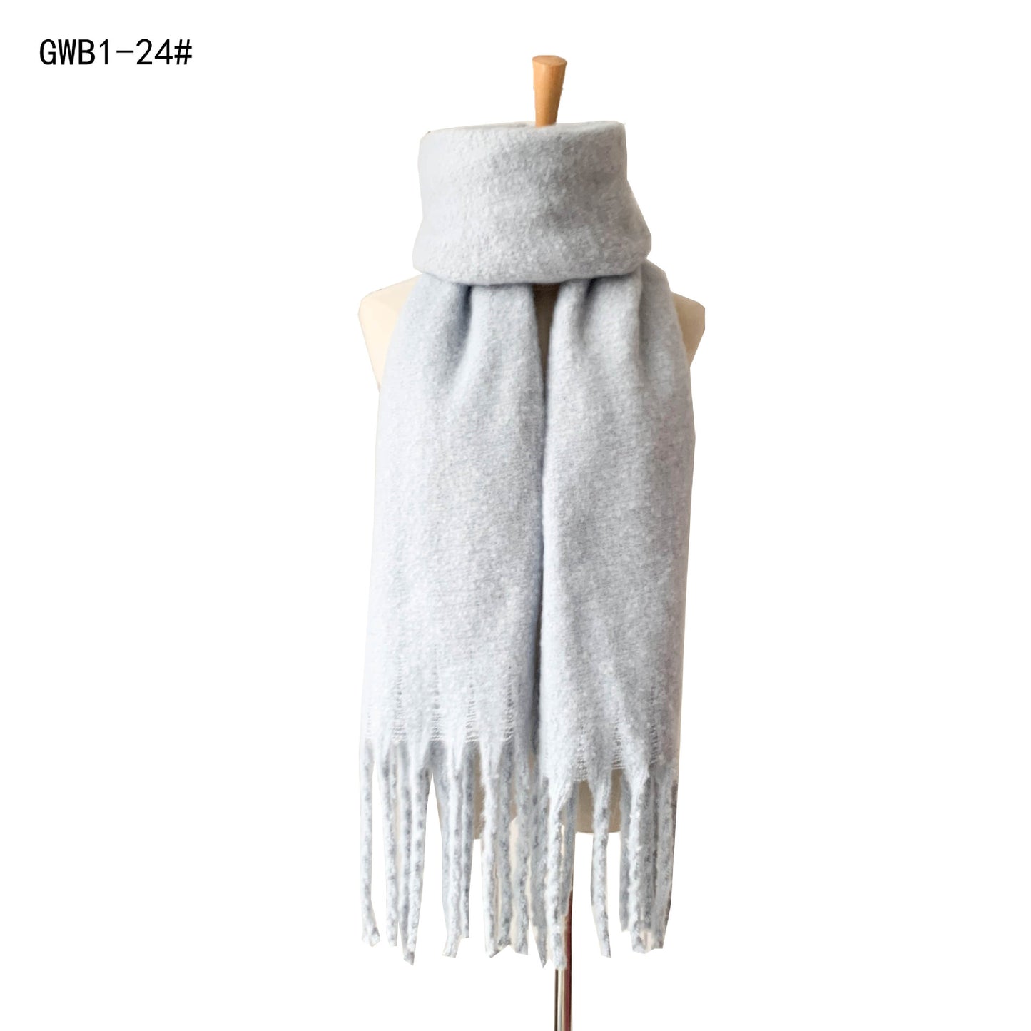 Tassel Solid Color Scarf - Brinxx Couture