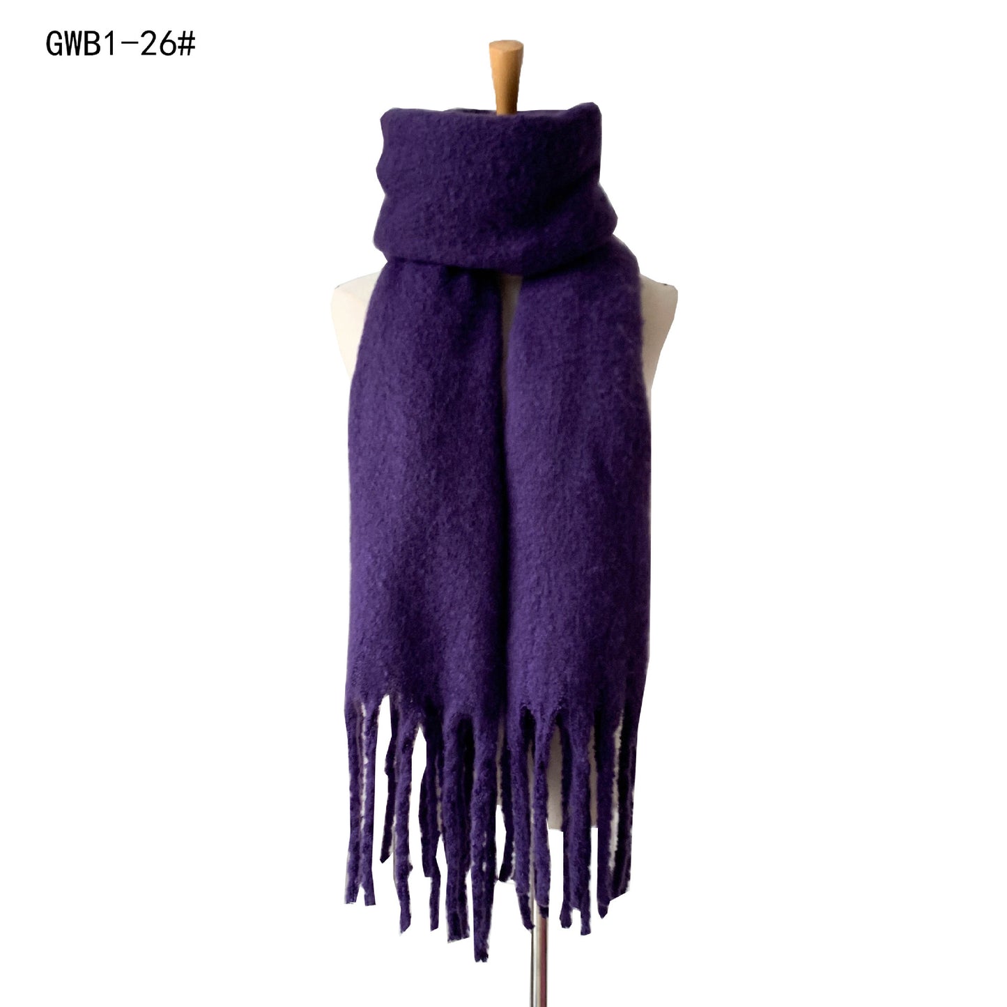 Tassel Solid Color Scarf - Brinxx Couture