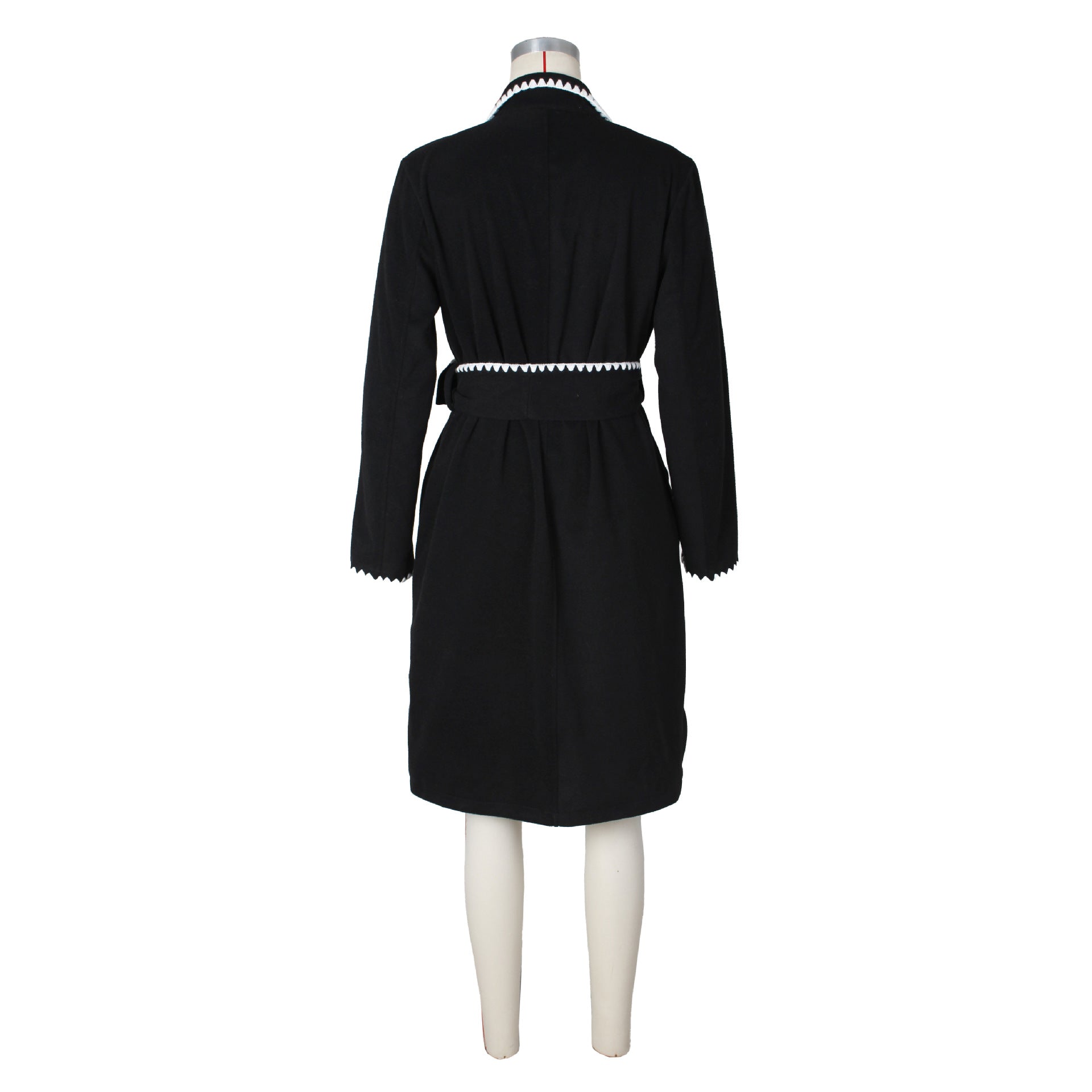 Woolen Collared Trench Coat - Brinxx Couture