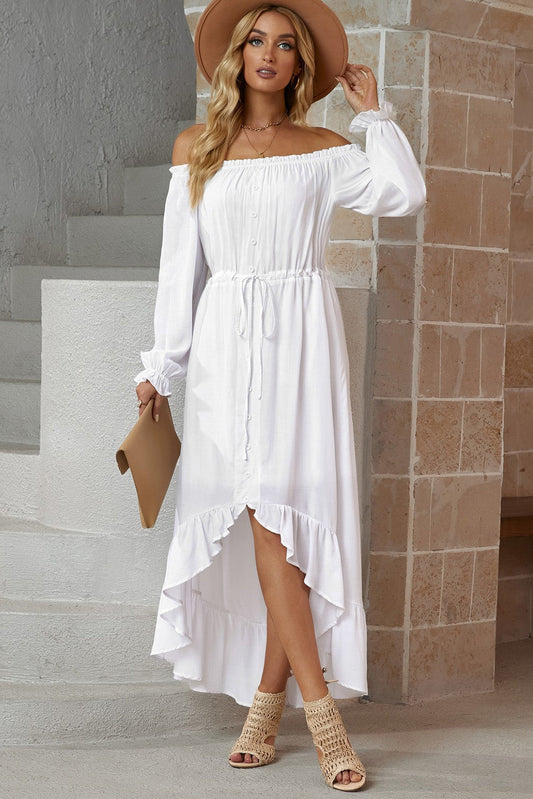 Off-Shoulder Maxi Dress - Brinxx Couture