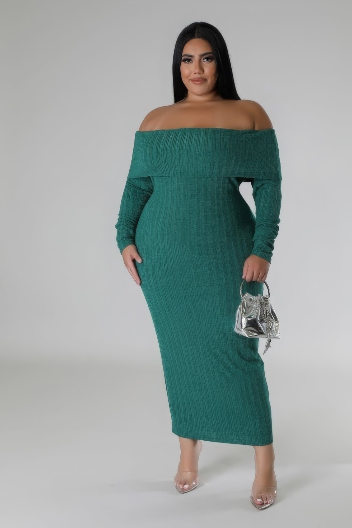 Off Shoulders Stretch Dress - Brinxx Couture