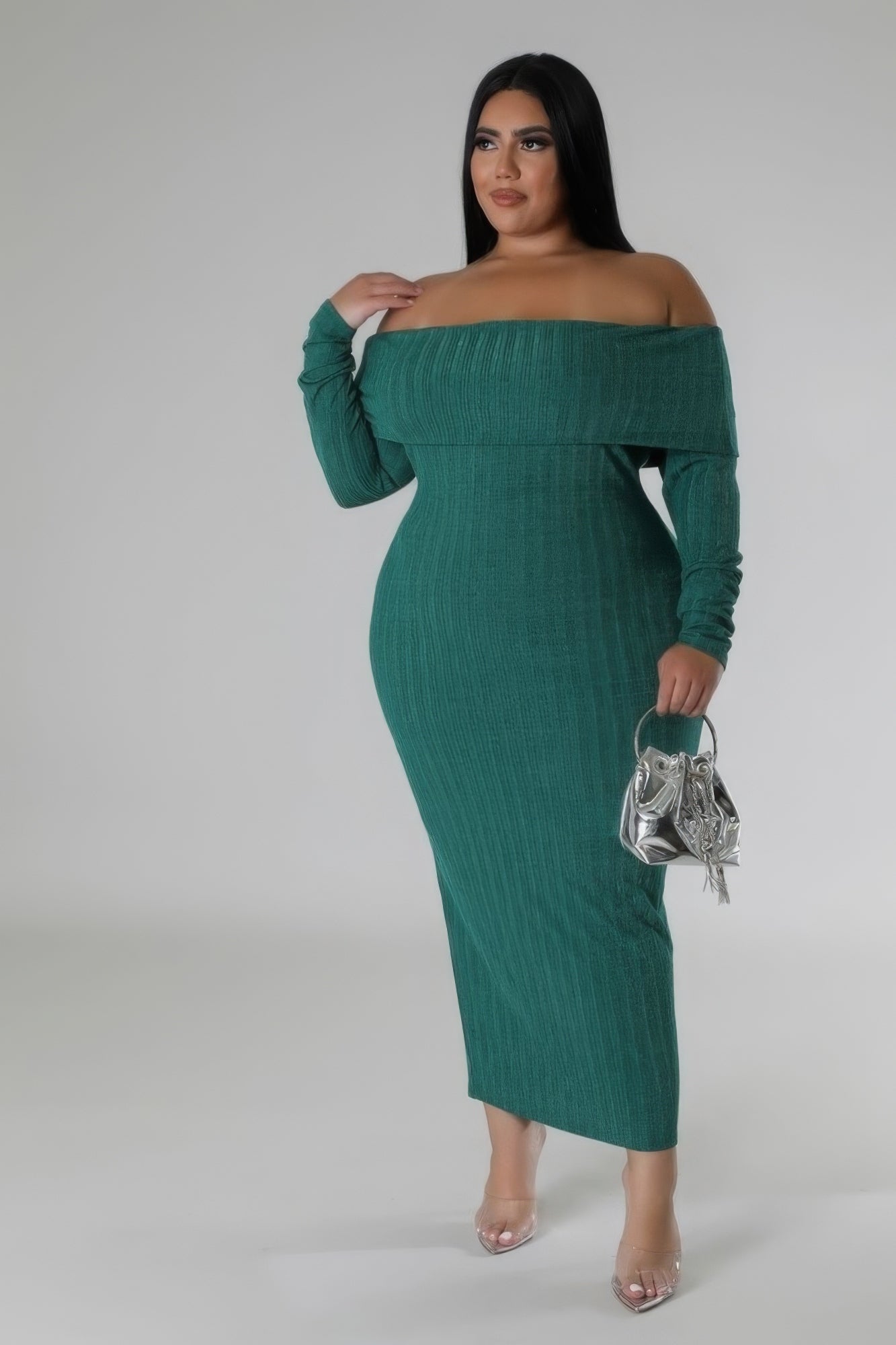 Off Shoulders Stretch Dress - Brinxx Couture