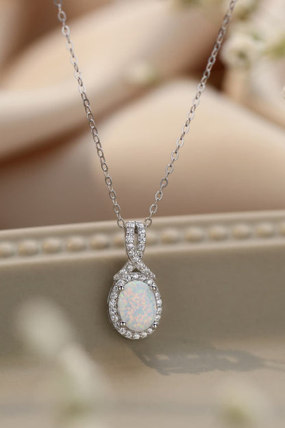 Opal Pendant Necklace - Brinxx Couture