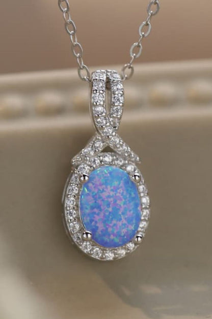 Opal Pendant Necklace - Brinxx Couture