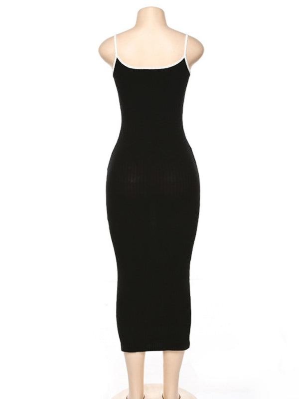 Open Back Slim Dress - Brinxx Couture