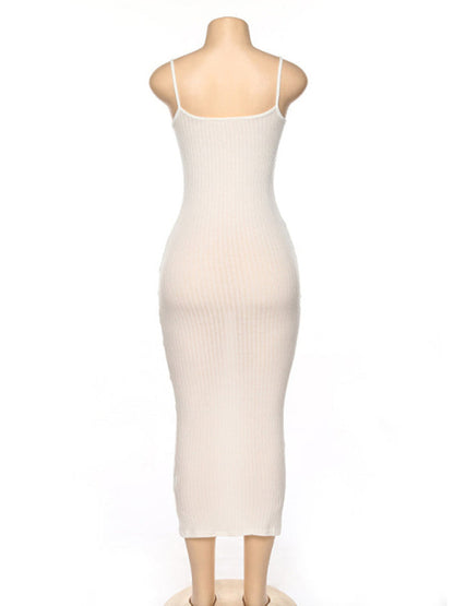 Open Back Slim Dress - Brinxx Couture