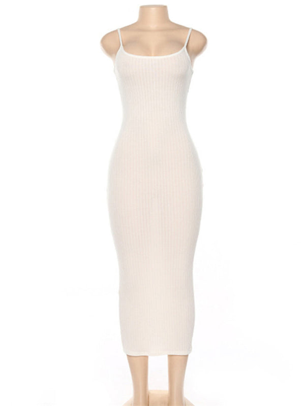 Open Back Slim Dress - Brinxx Couture