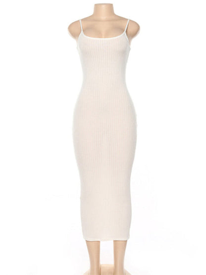 Open Back Slim Dress - Brinxx Couture