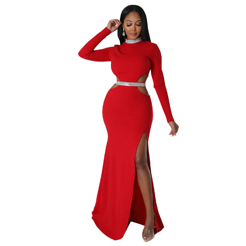 Open Waist Split Dress - Brinxx Couture