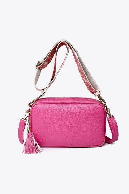 PU Leather Tassel Crossbody Bag - Brinxx Couture