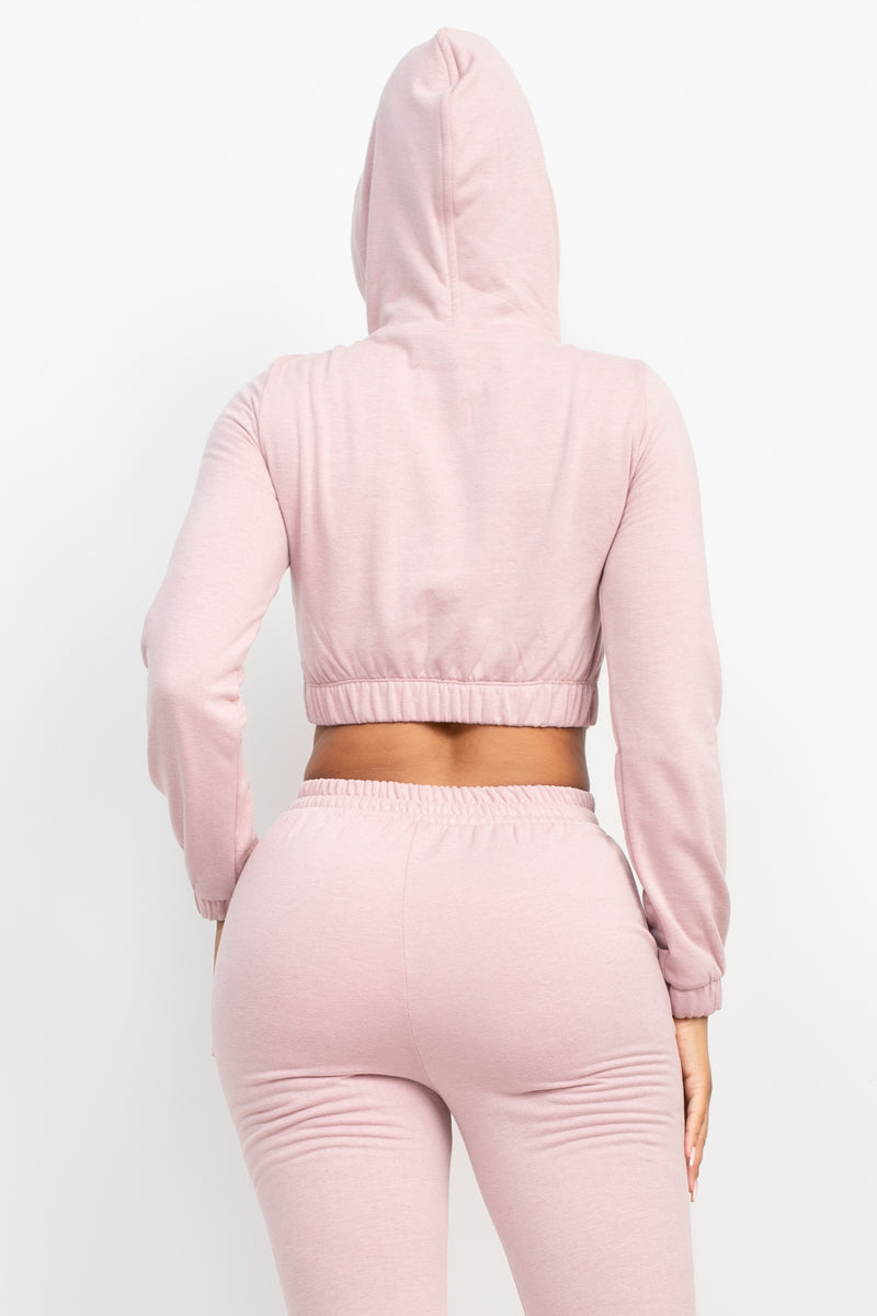 Pink Hooded Corset Top & Pants Set - Brinxx Couture