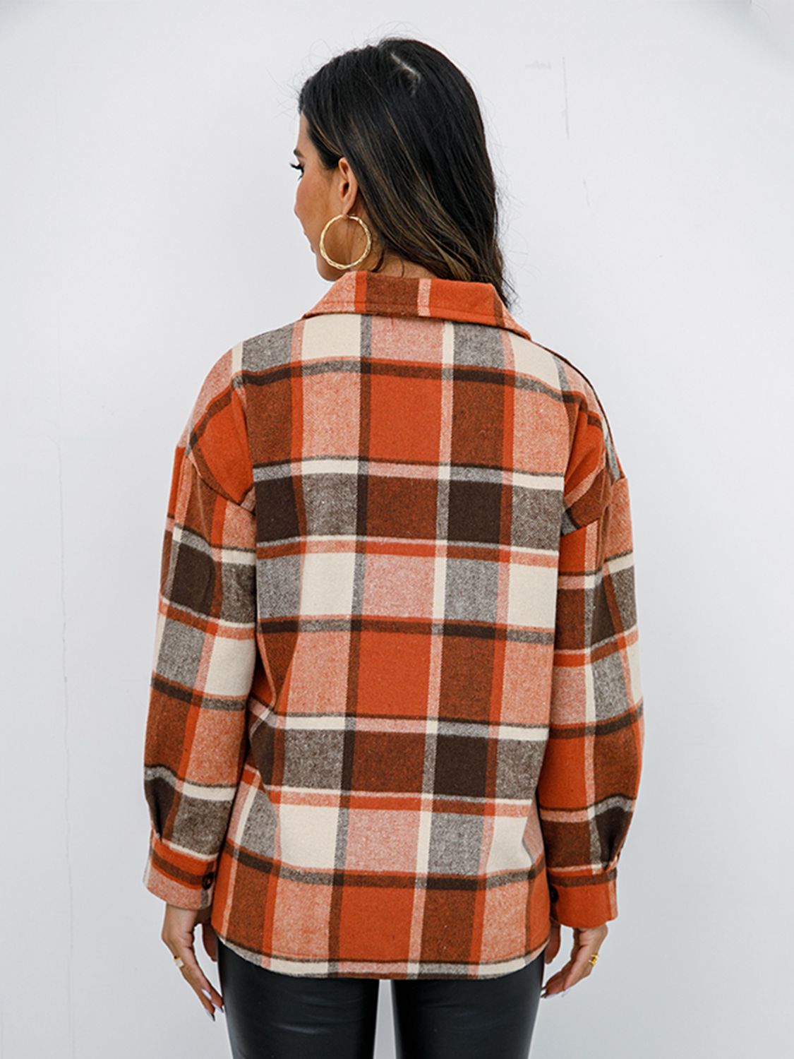 Plaid Button-Down Jacket - Brinxx Couture