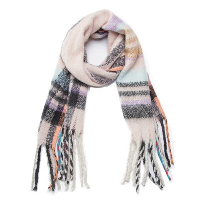 Plaid Tassel Scarf - Brinxx Couture