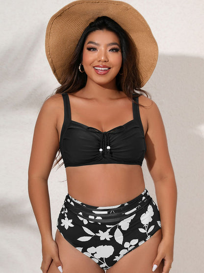 Plus Size Detail Bikini Set - Brinxx Couture